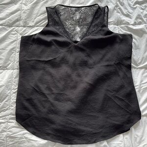 Express XL Black lace trim top, stunning!